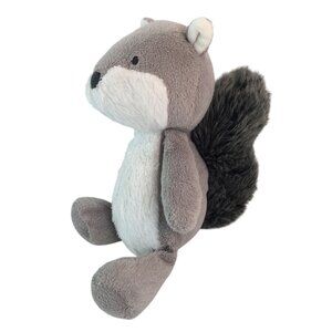 Carters Gray White Squirrel #60140 Plush 8" Stuffed Animal Toy Baby Lovey